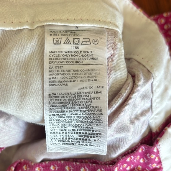 Old Navy pink floral shorts cotton size 8 - Picture 4 of 5